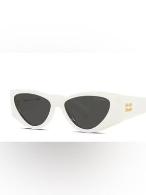 NEW Miu Miu White cat eye Sunglasses